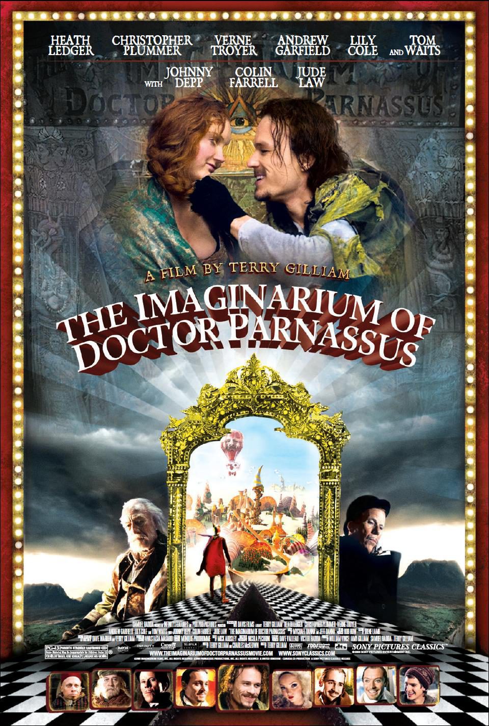 Cartel de El imaginario del Doctor Parnassus - EEUU