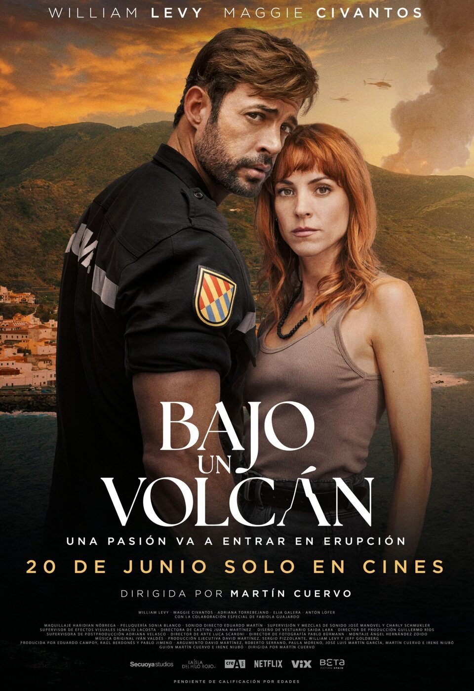 Cartel de Bajo un volcán - 