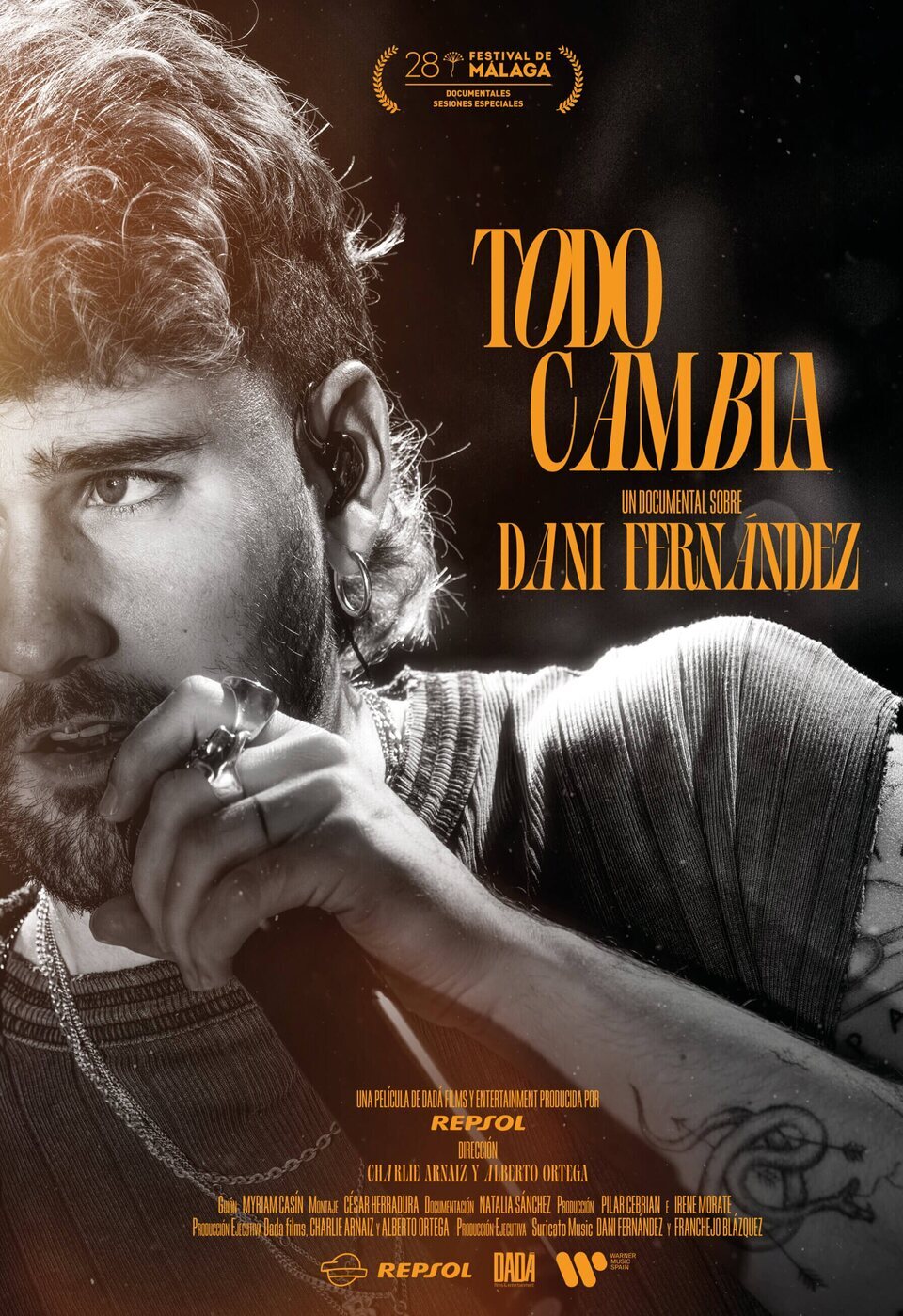 Cartel de Dani Fernández. Todo cambia - 
