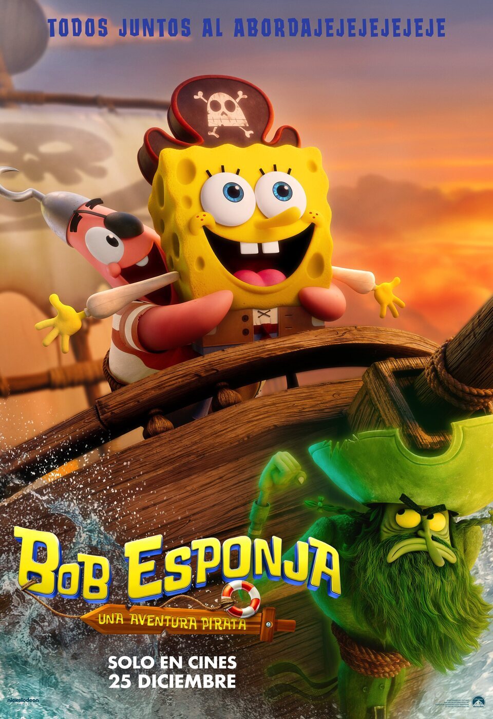 Cartel de Bob Esponja: Una aventura pirata - Poster 'Bob Esponja: Una aventura pirata' España