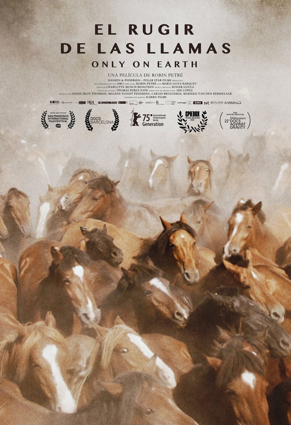Cartel de El rugir de las llamas - España
