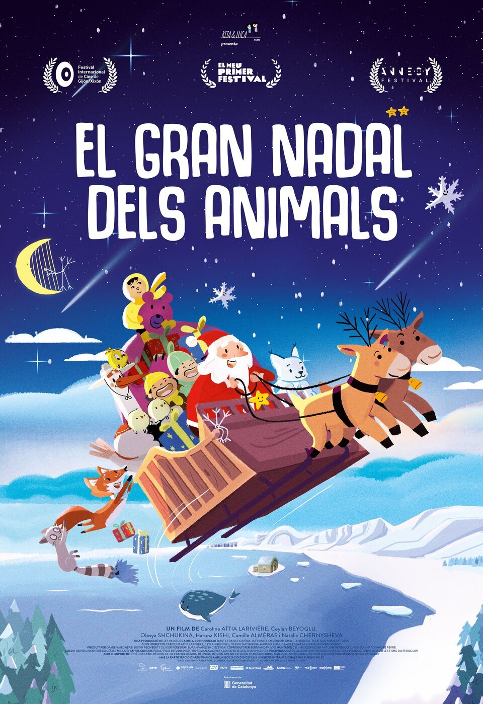 Cartel de La gran Navidad de los animales - Cartel catalán