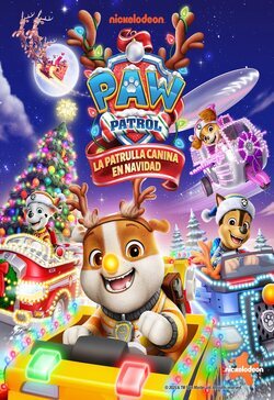 Cartel de La Patrulla Canina en Navidad
