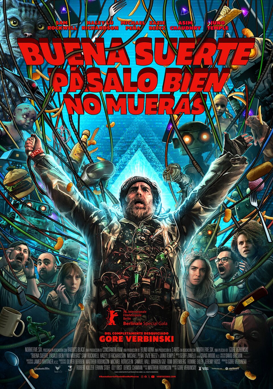 Cartel de Buena suerte, pásalo bien, no mueras - España