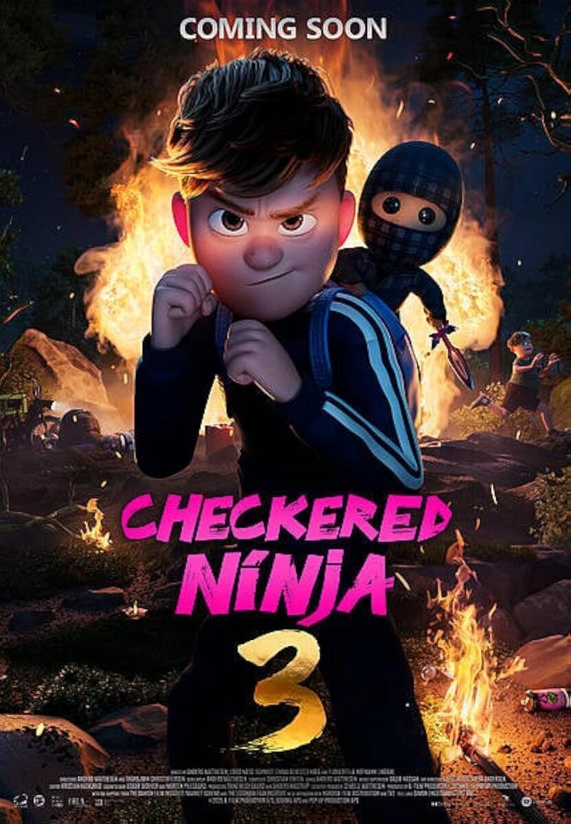 Cartel de Ninja a cuadros: El origen - 'Checkered Ninja 3'