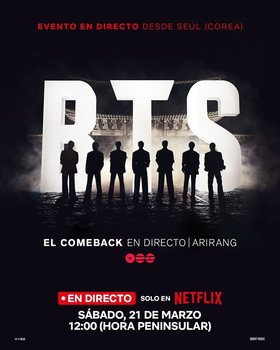 Cartel de BTS: EL COMEBACK EN DIRECTO | ARIRANG - Cartel Oficial