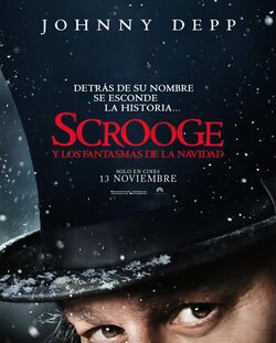 Cartel de Scrooge y los fantasmas de la Navidad
