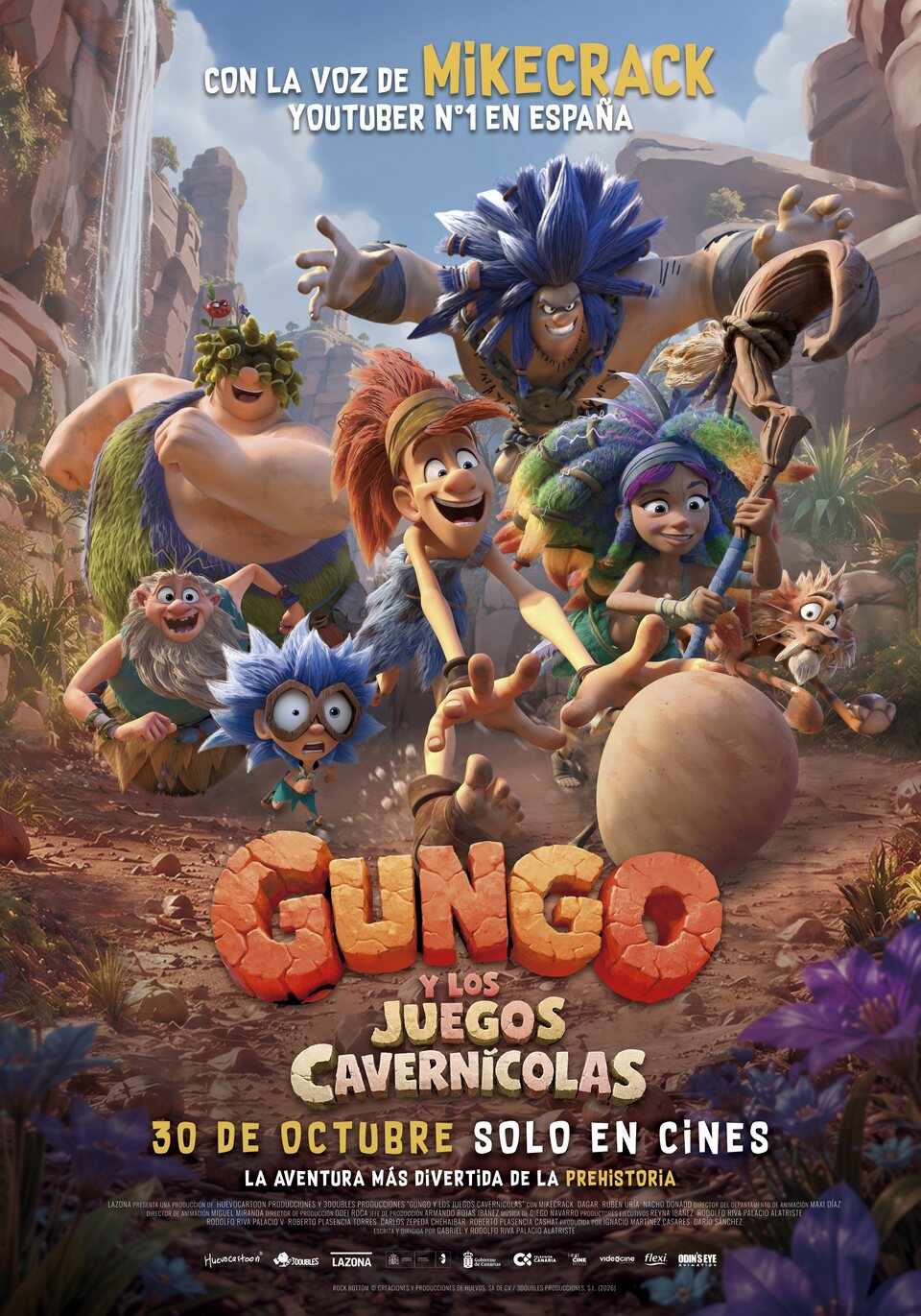 Cartel de Gungo y los juegos cavernícolas - España