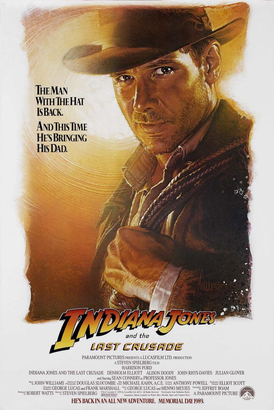 Cartel de Indiana Jones y la Última Cruzada - Estados Unidos