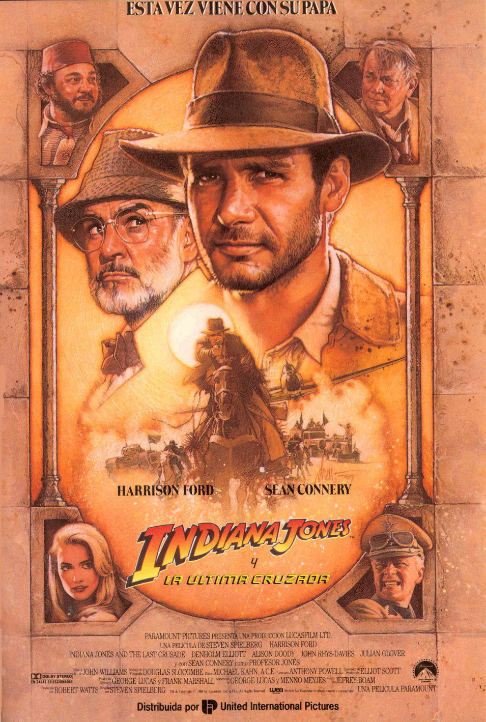 Cartel de Indiana Jones y la Última Cruzada - España