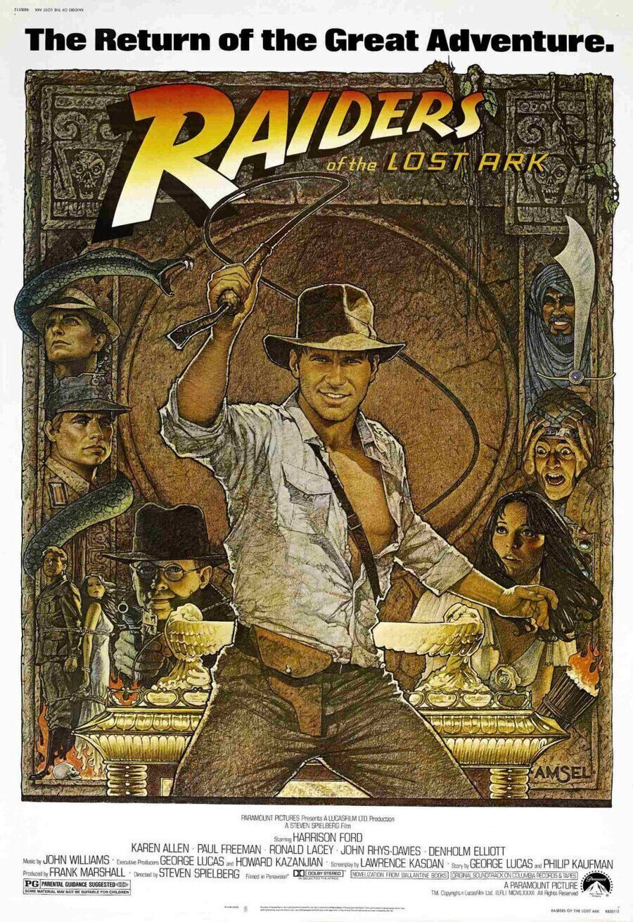 Cartel de Indiana Jones en Busca del Arca Perdida - Estados Unidos