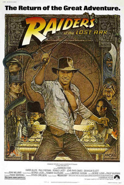 Cartel de Indiana Jones en Busca del Arca Perdida