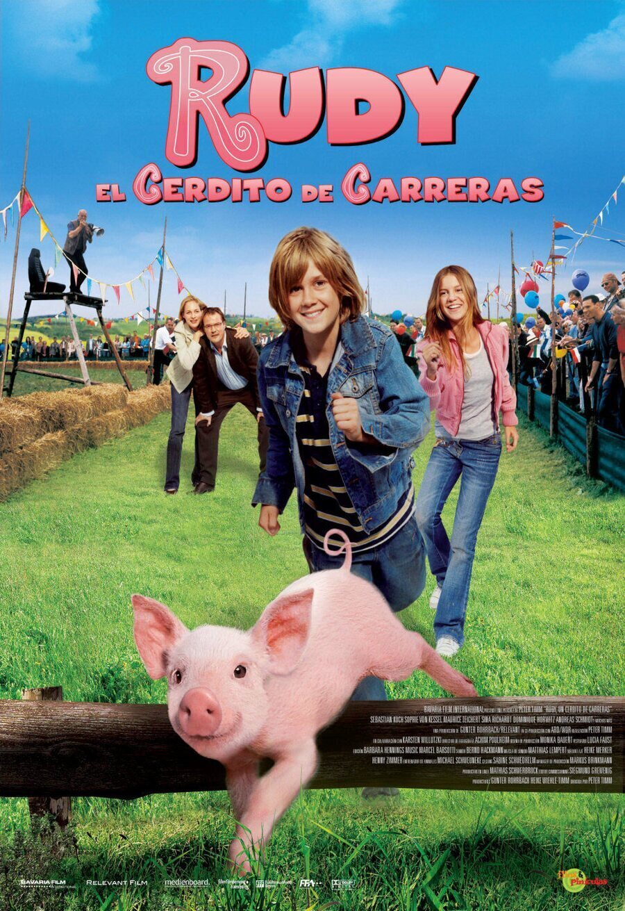 Cartel de Rudy, el cerdito de carreras 2 - España