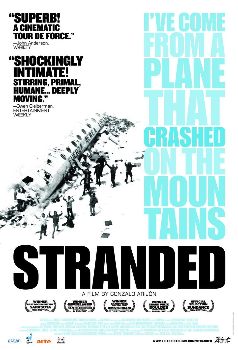 Cartel de Náufragos: Vengo de un avión que cayó en las montañas - Estados Unidos