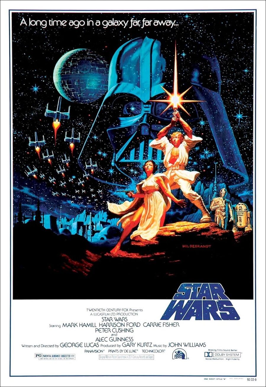 Cartel de Star Wars: Episodio IV - Una nueva esperanza - EEUU