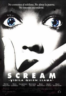 Cartel de Scream. Vigila quién llama