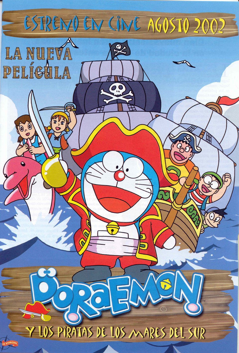 Cartel de Doraemon y los piratas de los mares del Sur - España
