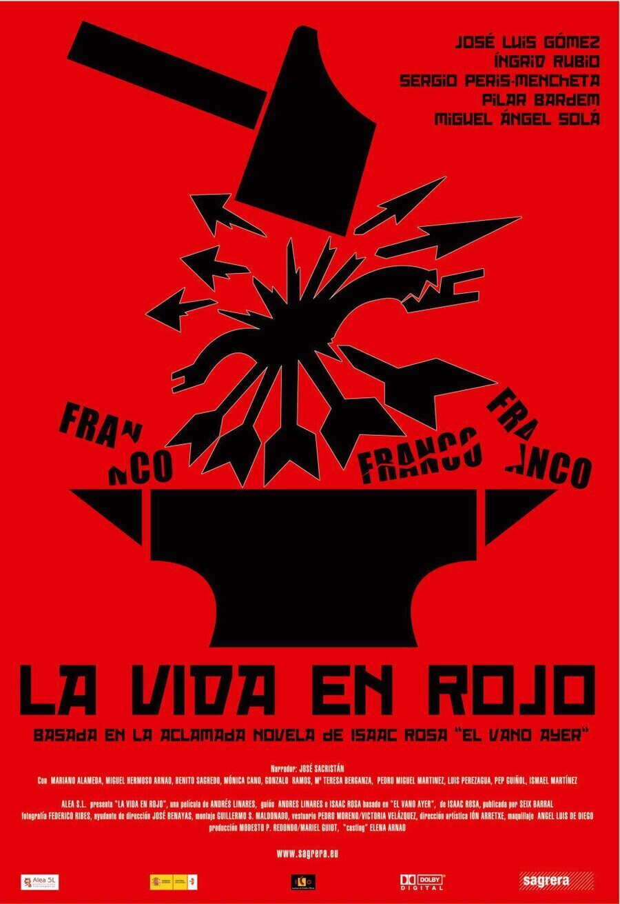 Cartel de La vida en rojo - España