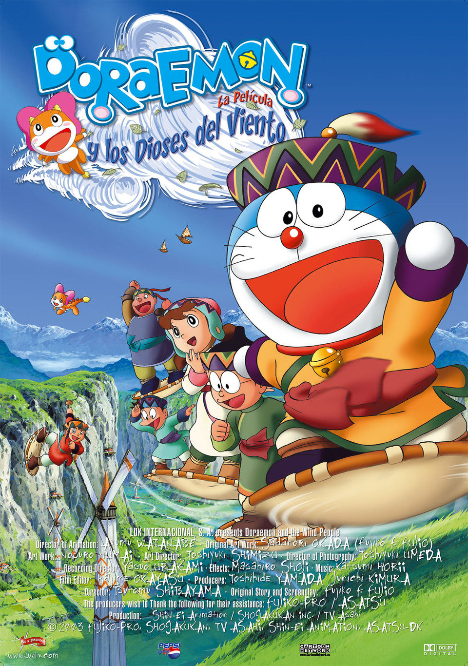 Cartel de Doraemon y los dioses del viento - España