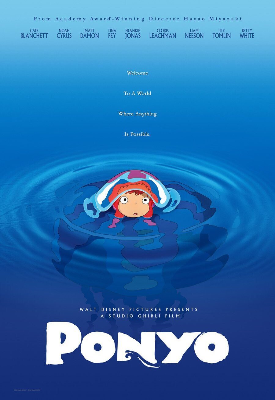 Cartel de Ponyo en el acantilado - Estados Unidos