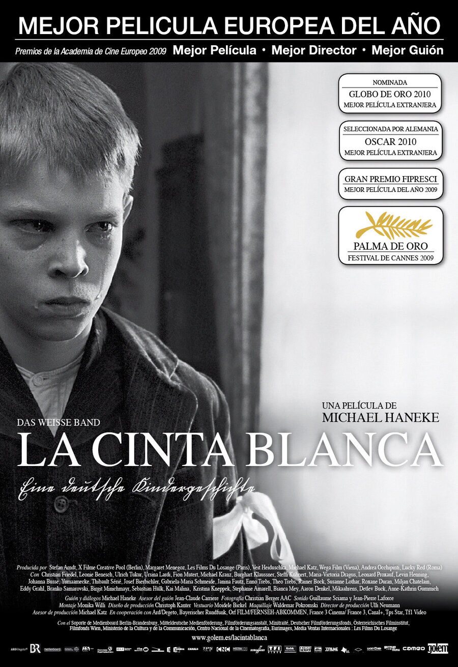 Cartel España de 'La cinta blanca'