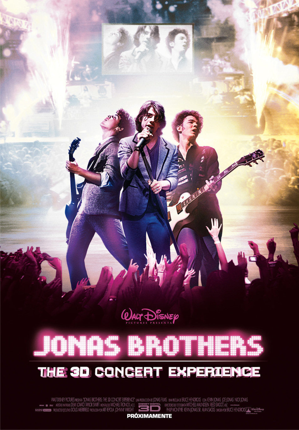 Cartel de Jonas Brothers en concierto 3D - España