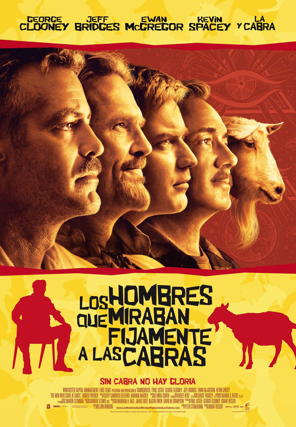Cartel de Los hombres que miraban fijamente a las cabras - España