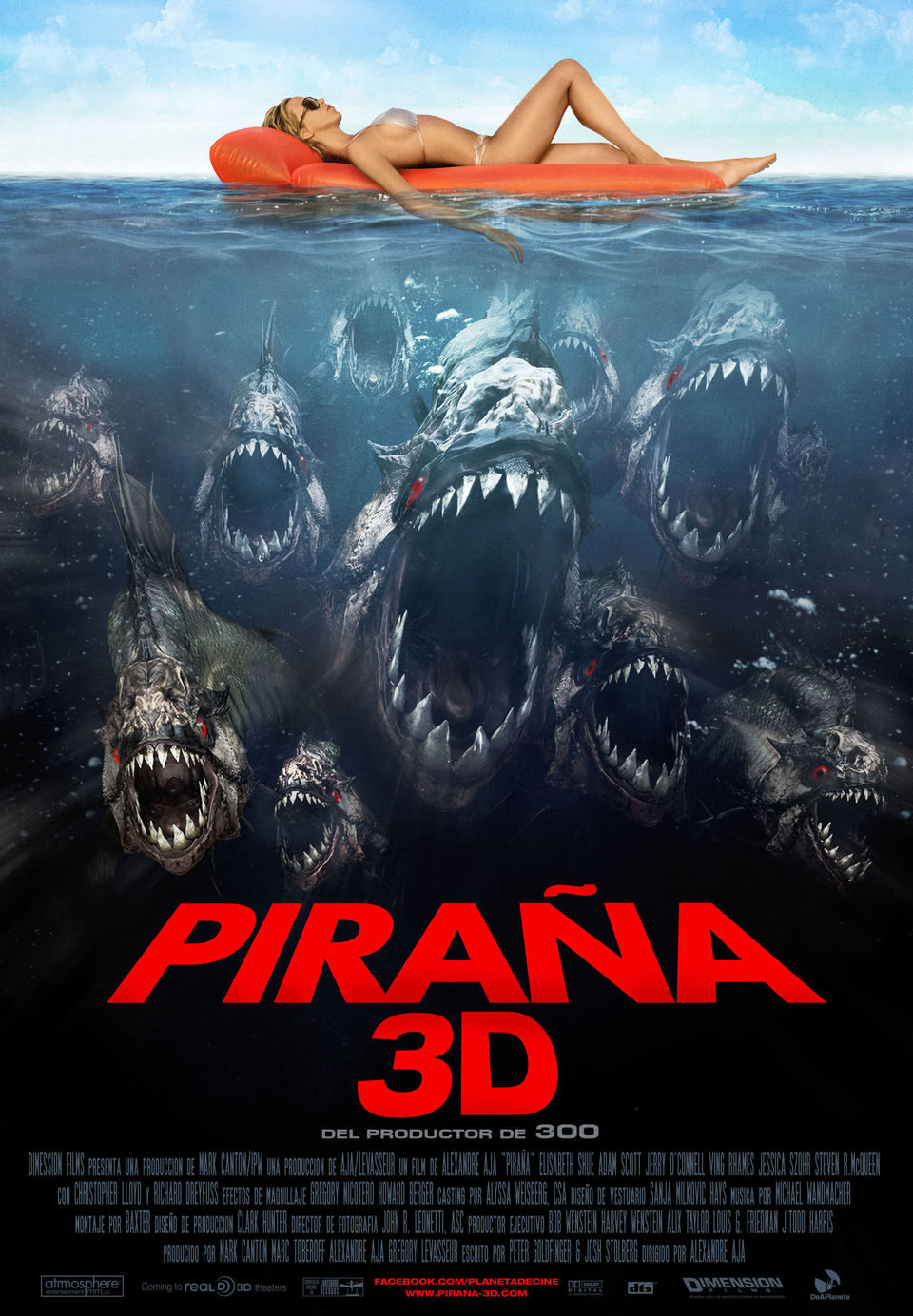 Cartel de Piraña 3D - España