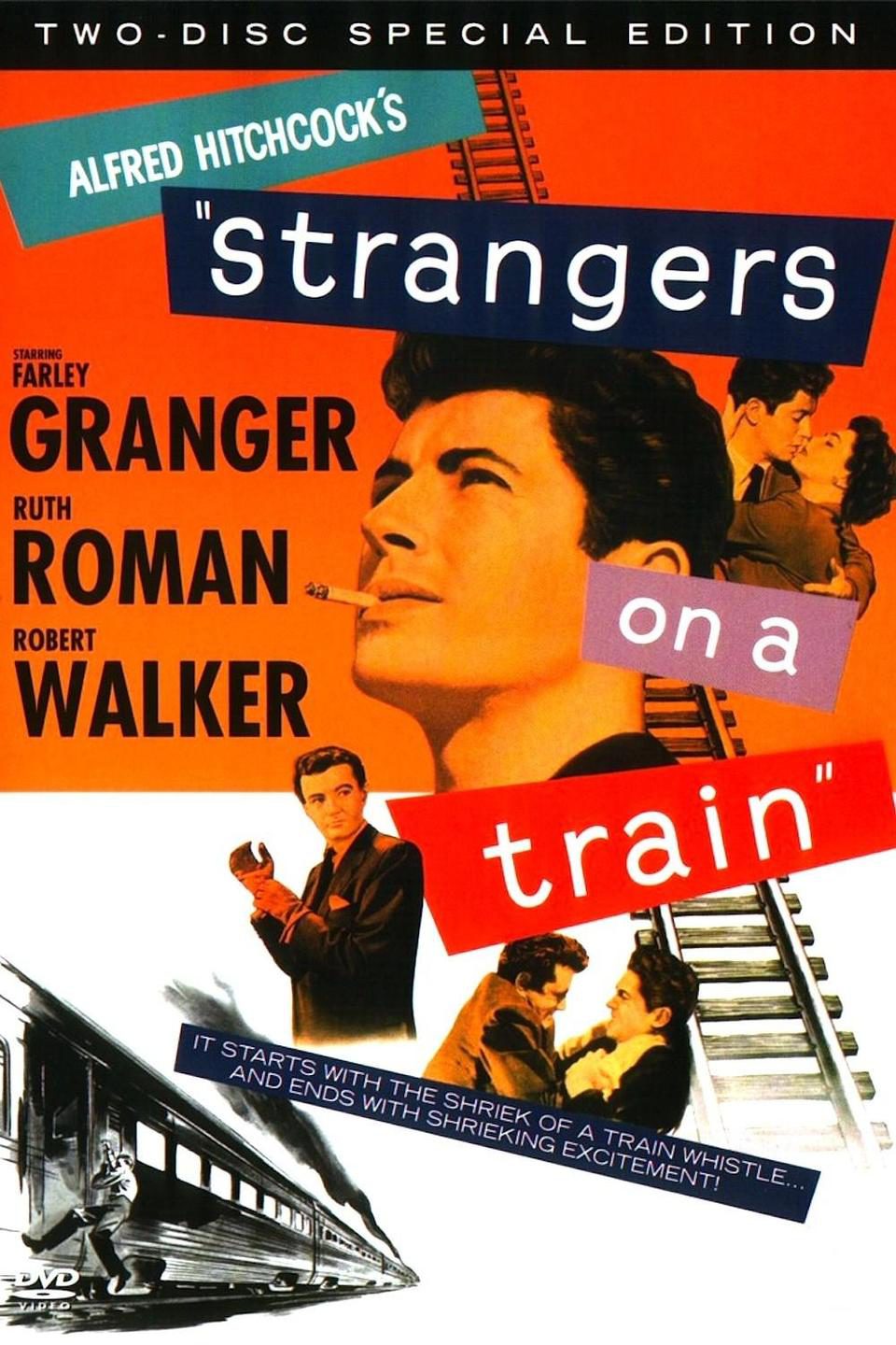 Cartel de Extraños en un tren - Estados Unidos