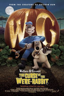 Cartel de Wallace y Gromit. La maldición de las verduras