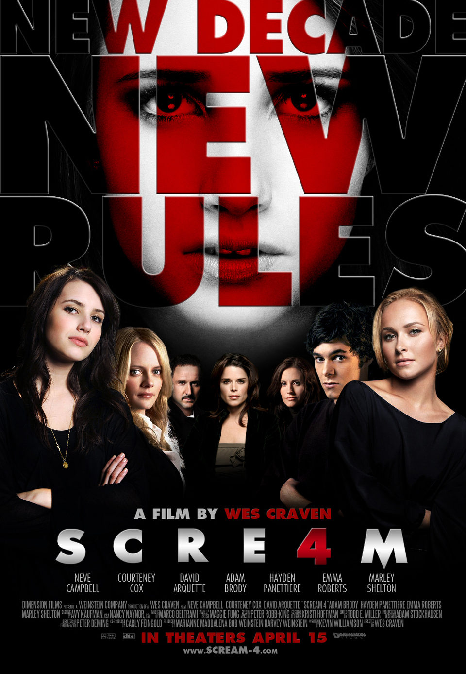 Cartel Estados Unidos de 'Scream 4'