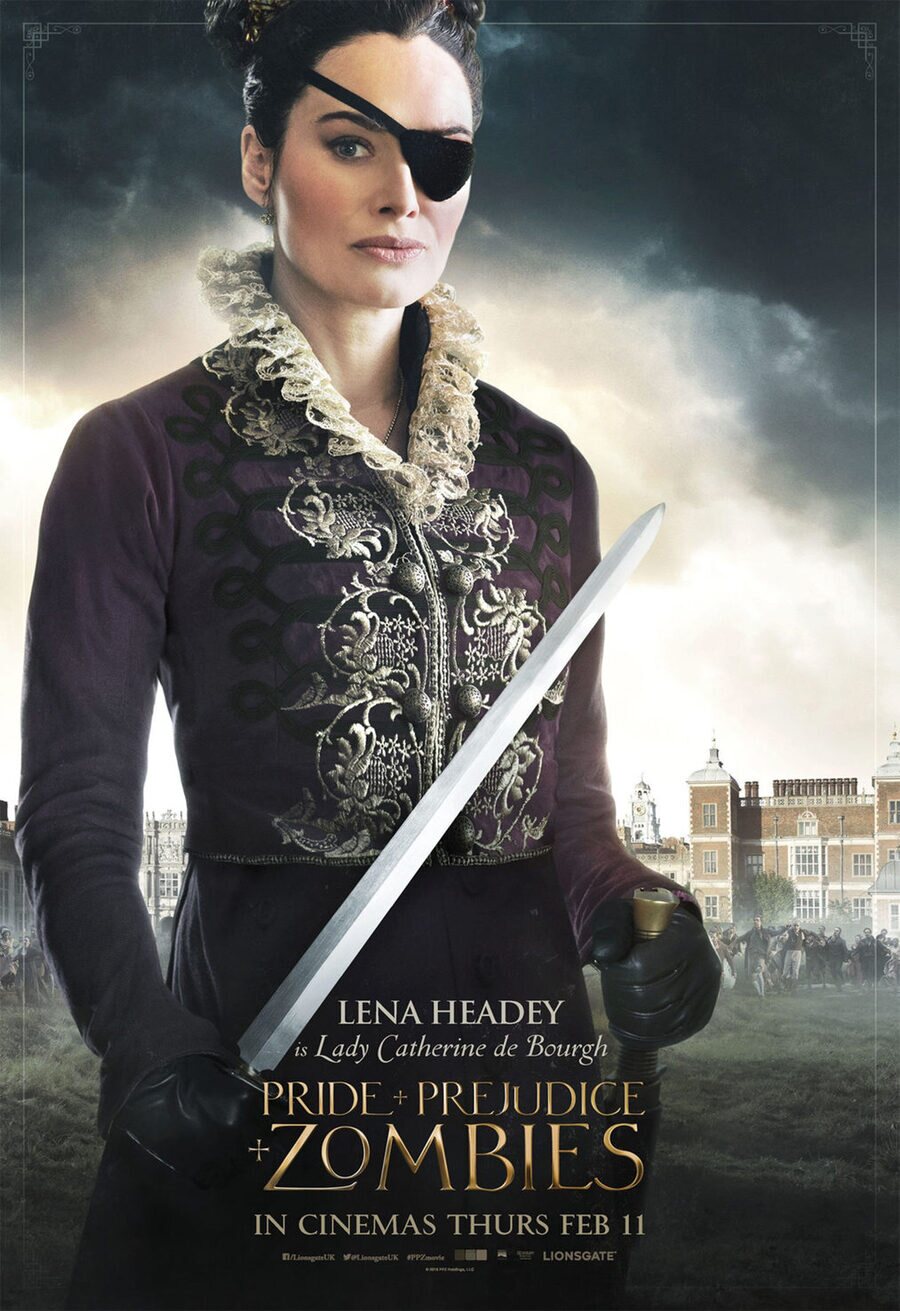 Cartel de Orgullo + Prejuicio + Zombis - Lena Headey