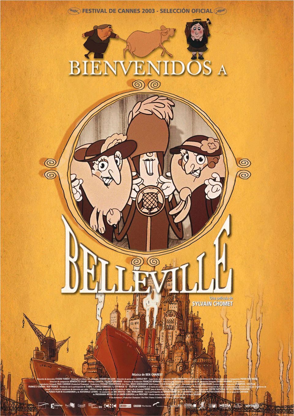 Cartel de Bienvenidos a Belleville - España