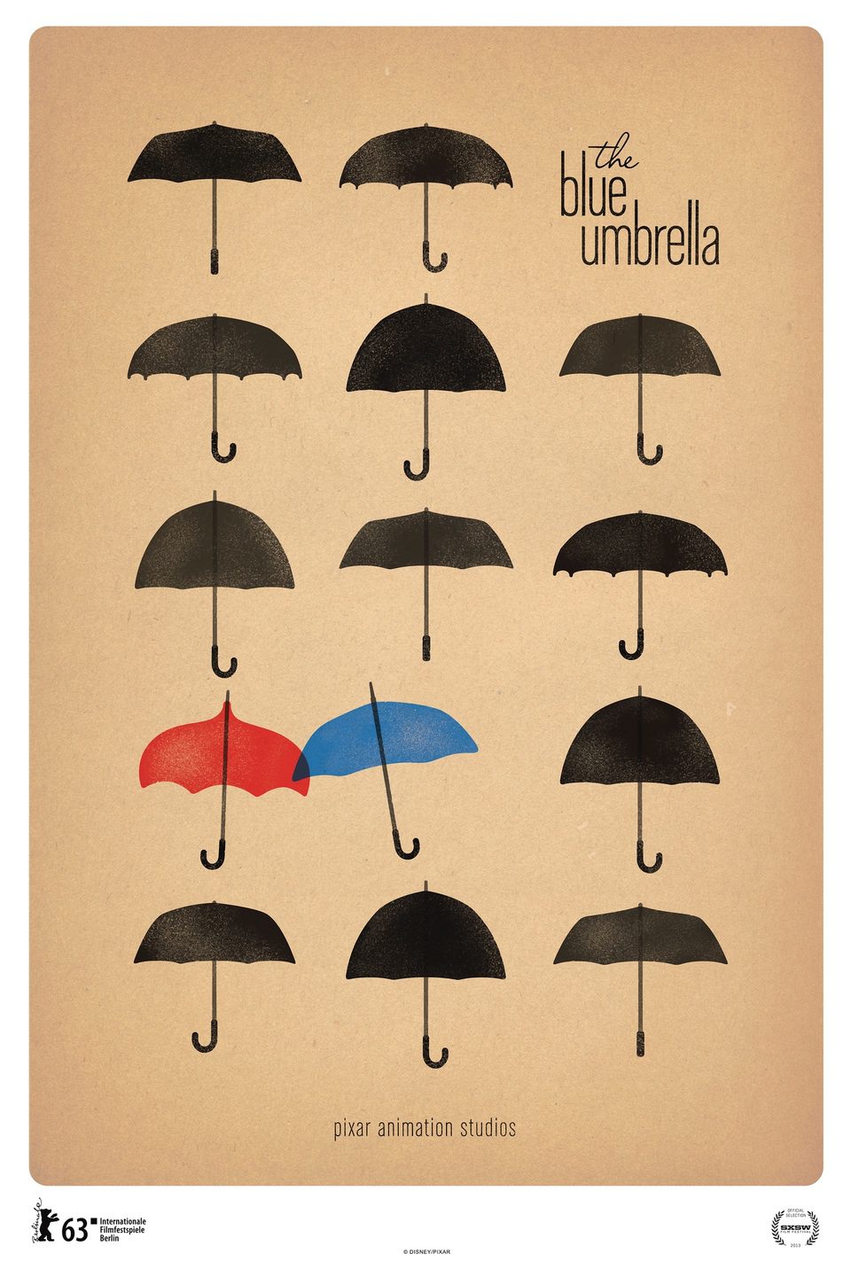 Cartel de Monstruos University - The Blue Umbrella