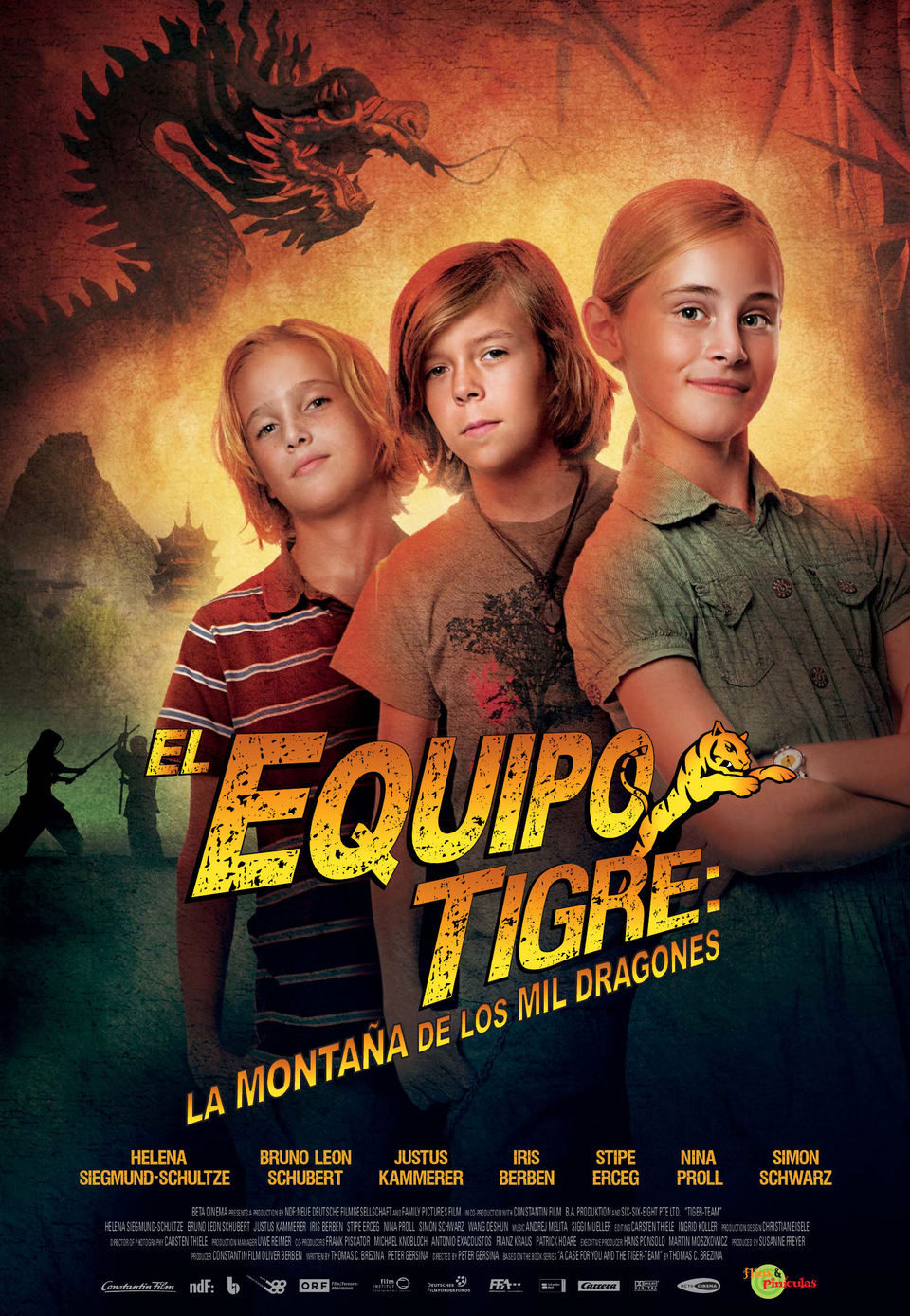 Cartel de El equipo tigre: la montaña de los mil dragones - España