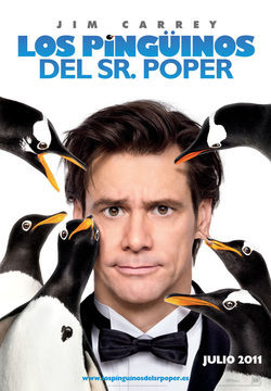 Cartel de Los pingüinos del Sr. Poper