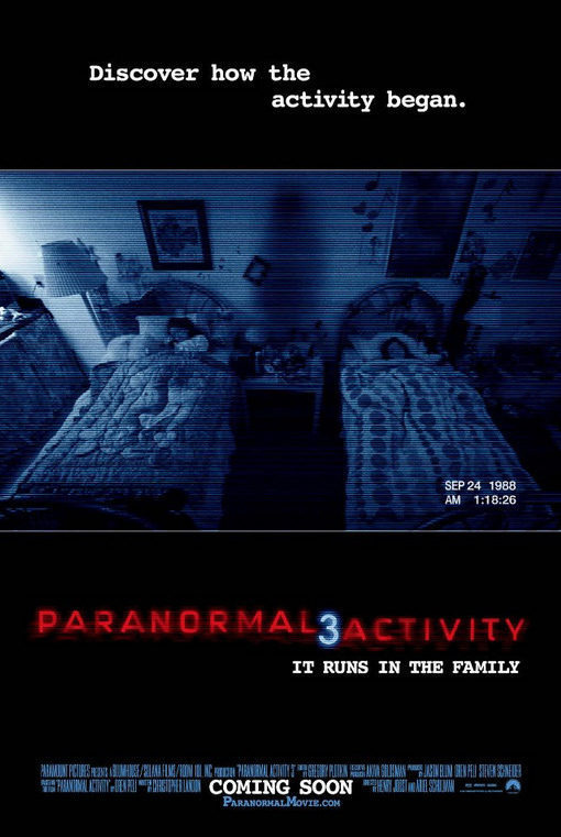 Cartel de Paranormal Activity 3 - EEUU