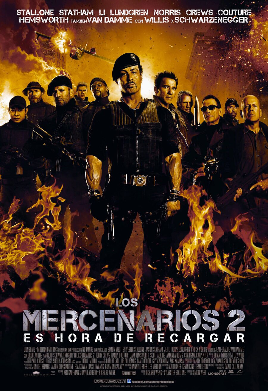 Cartel de Los mercenarios 2 - España