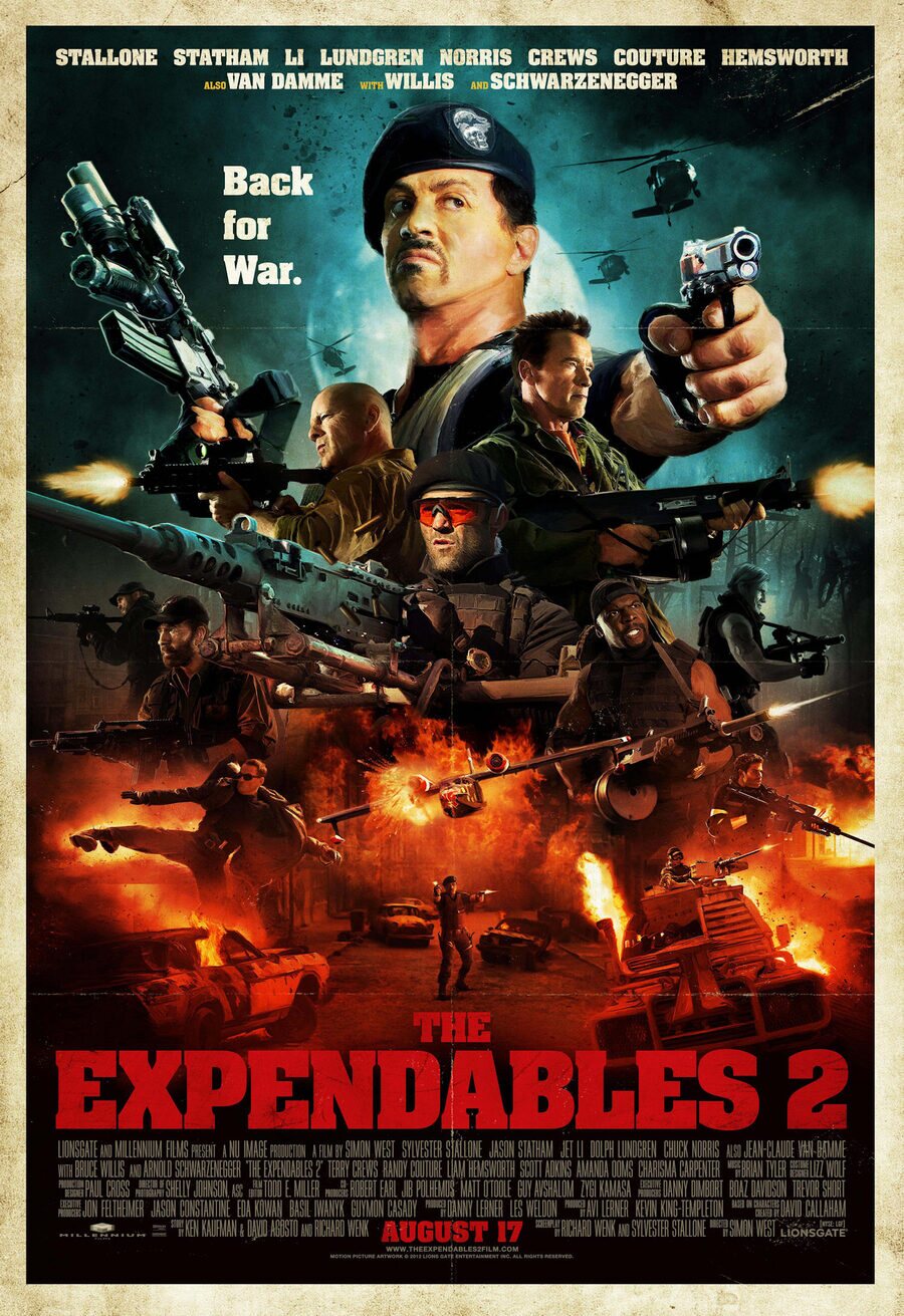 Cartel de Los mercenarios 2 - EEUU