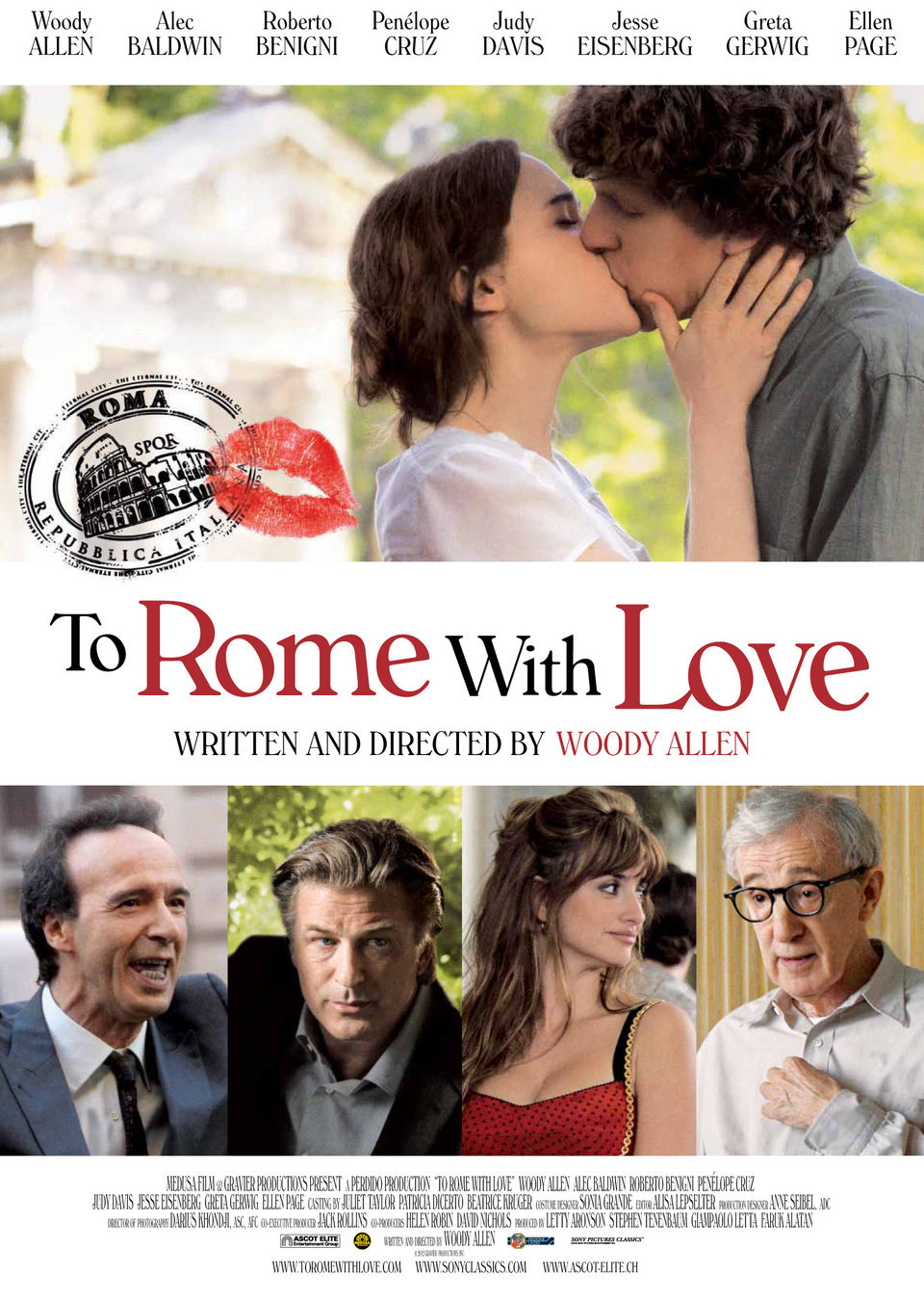 Cartel de A Roma con amor - EEUU