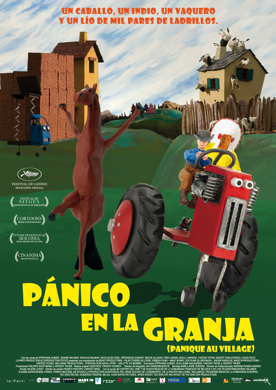 Cartel de Pánico en la granja - España