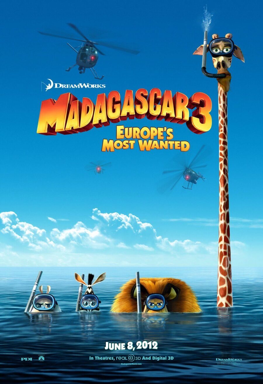 Cartel de Madagascar 3: De marcha por Europa - EEUU