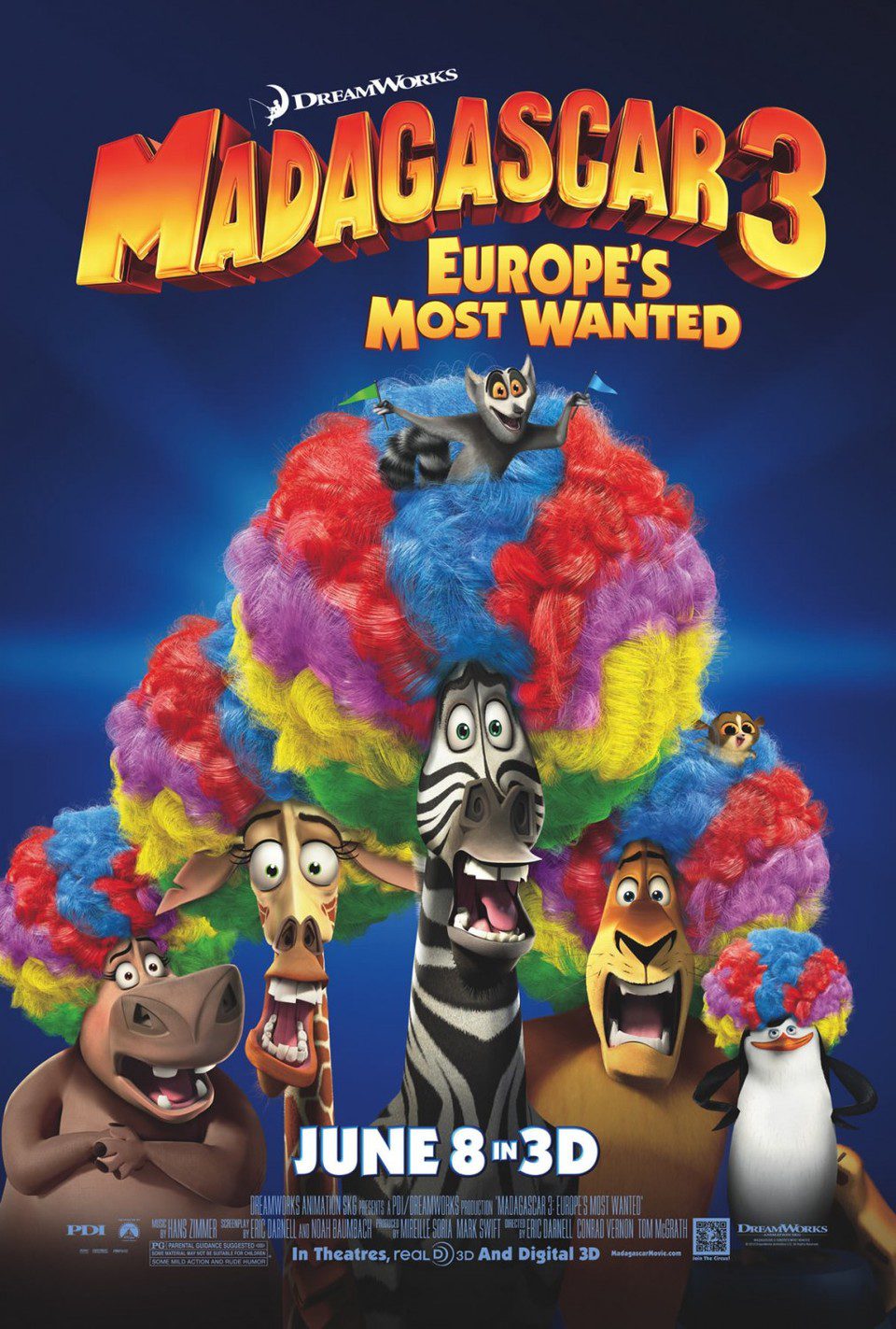 Cartel ee de 'Madagascar 3: De marcha por Europa'
