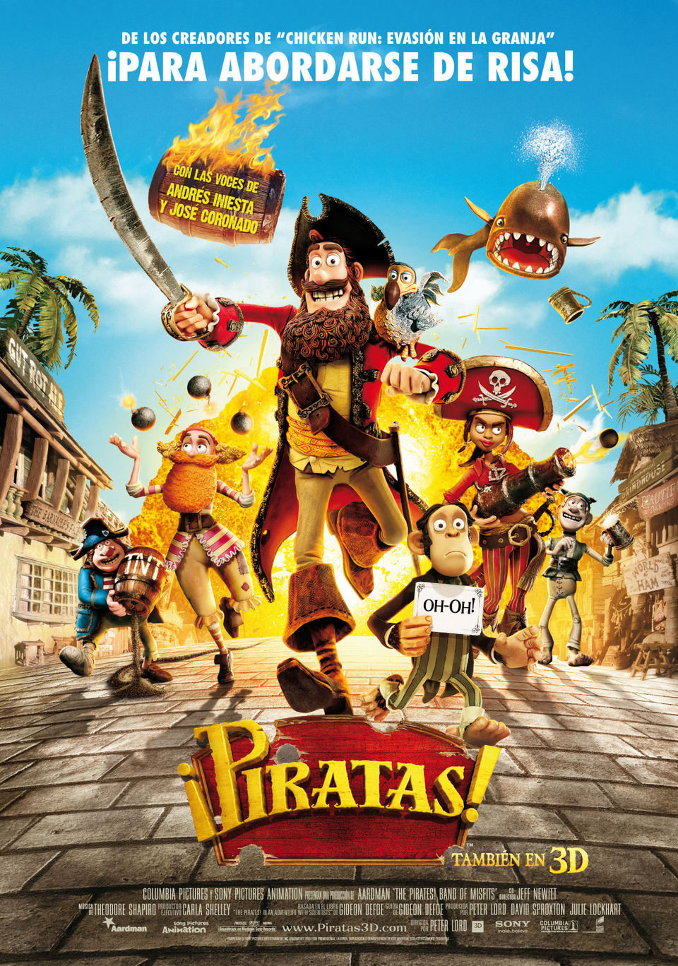 Cartel de ¡Piratas! - España