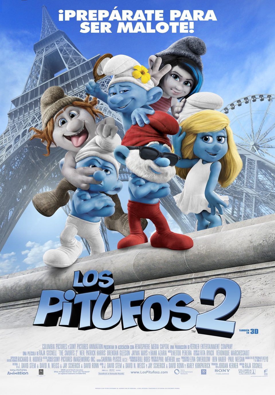 Cartel de Los Pitufos 2 - España