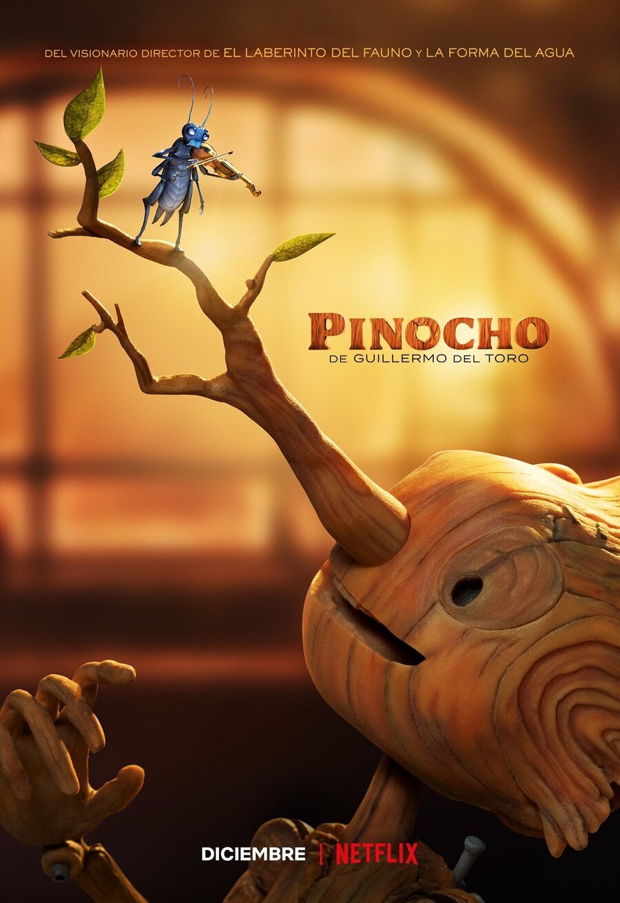 Cartel de Pinocho de Guillermo del Toro - Pinocho de Guillermo del toro