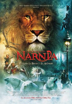 Cartel de Las crónicas de Narnia. El león, la bruja y el armario