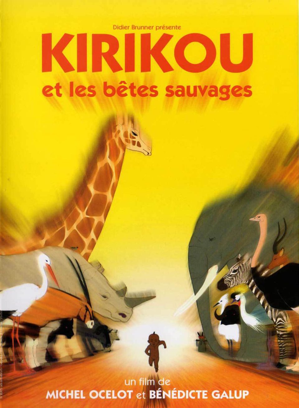 Cartel de Kirikú y las bestias salvajes - Francés