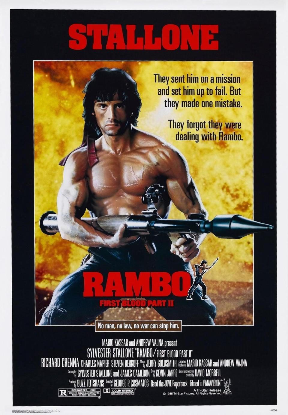 Cartel de Rambo: Acorralado Parte II (Rambo 2) - Estados Unidos