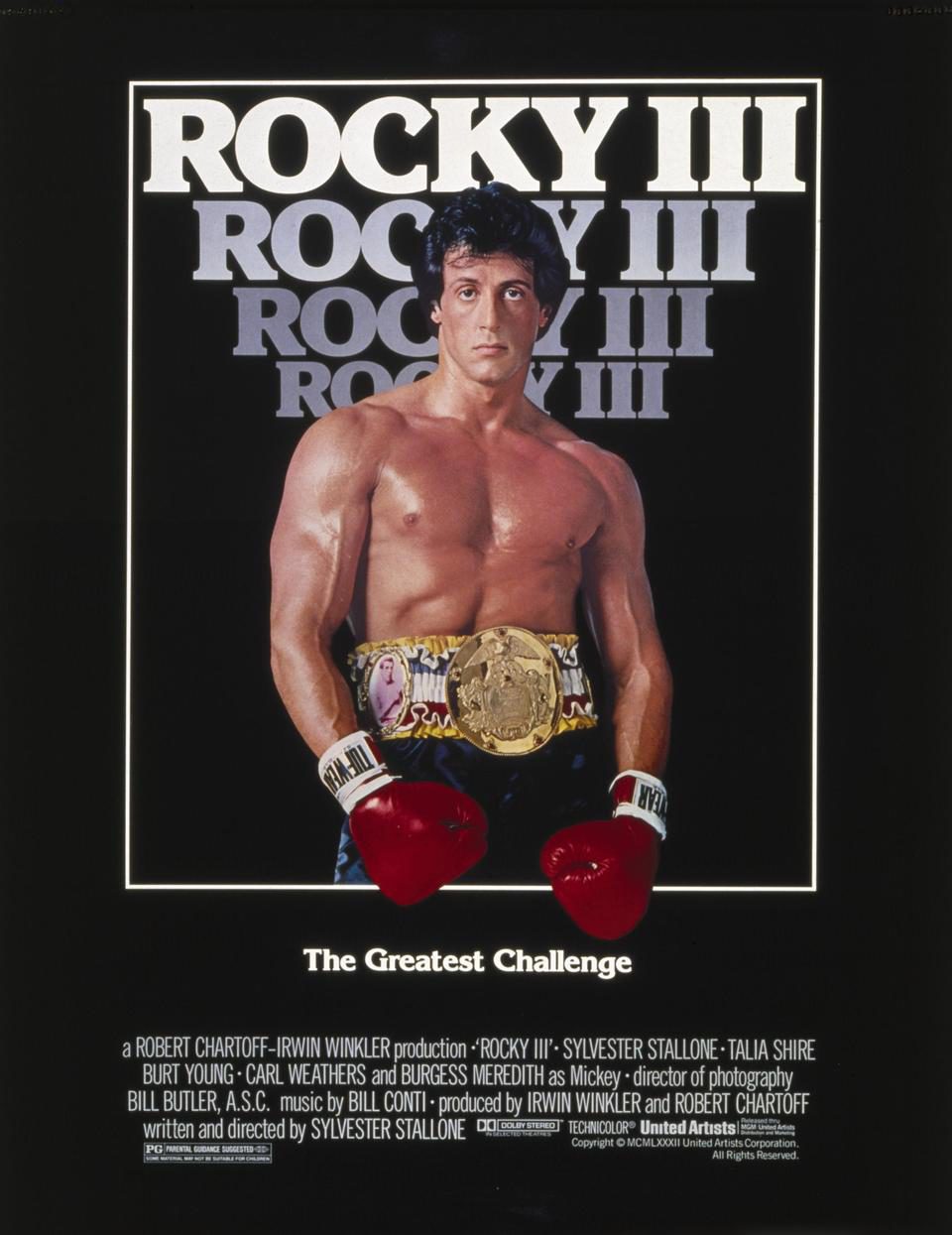 Cartel de Rocky III - Estados Unidos